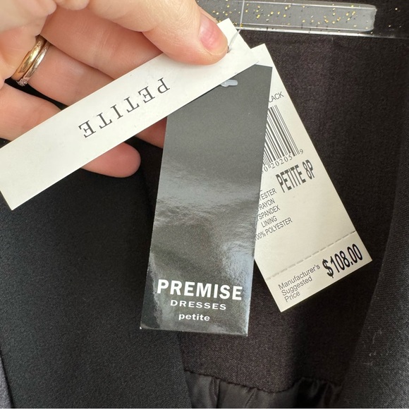 PREMISE ELEGANT A-LINE DRESS. WRAP STYLE ZIPPER UNDERNEATH THE WRAP FLAP BELT - Picture 10 of 16